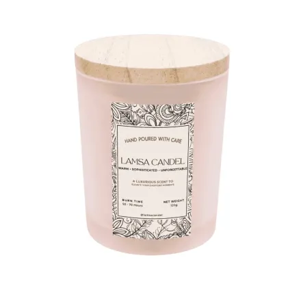 LAMSA Musk & Pomegranate Candle - 160g | لمسة شمعة بالمسك والرمان - 160 غ