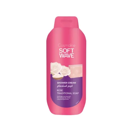 Cosmaline Softwave Rose Traditional Shower Gel – 650 ML | كوزمالين جل الاستحمام سوفت ويف برائحة الورد - 650 مل