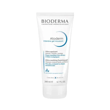 BIODERMA Atoderm Intensive Gel Moussant - 200ml | بيوديرما أتوديرم غسول لطيف للبشرة الجافة والمتهيجة - 200 مل