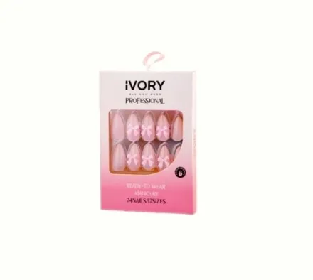 IVORY Nail Art Print - 24nails | ايفوري أظافر اصطناعية - 24 ظفر