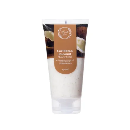 Fresh Line CARIBBEAN COCONUT Shower Scrub - 150 ml | فريش لاين سكراب للجسم بجوز الهند - 150 مل