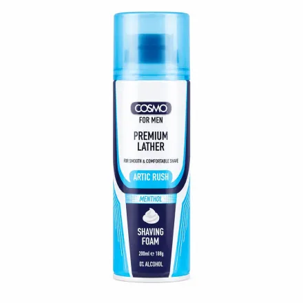 COSMO For Men Premium Lather Artic Rush Shaving Foam - 200ml | كوزمو رغوة حلاقة للرجال حماية مثالية للبشرة - 200 مل