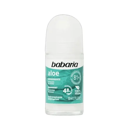BABARIA Deodorant Roll-On Aloe - 50ml | باباريا رول مزيل تعرق بالالوفيرا - 50 مل