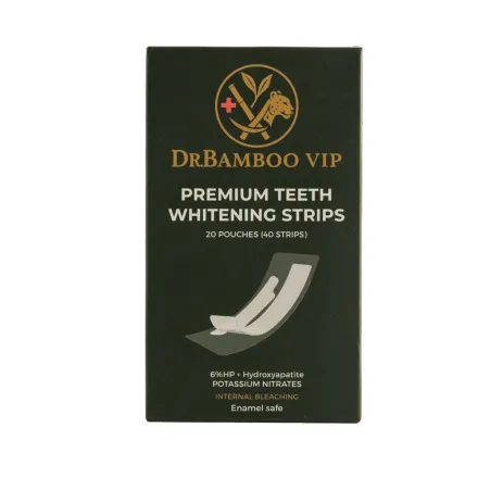 DR. BAMBOO Premium Teeth Whitening Strips - 20 Pouches 40 Strips | دكتور بامبو شرائح تبييض الأسنان الممتازة من - 20 كيسًا (40 شريحة)