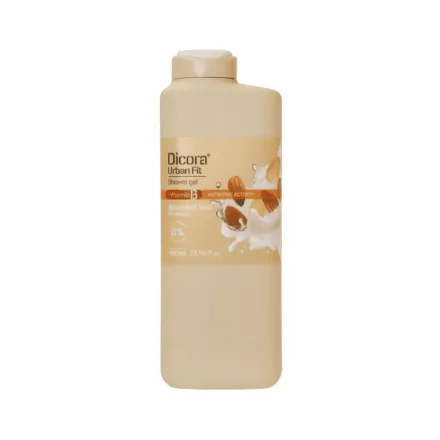 Dicora Urban Fit Shower Gel + Vitamin B Nutritive Activity Almonds & Nuts - 400ml | ديكورا سائل استحمام مغذي للبشرة باللوز وفيتامين بي - 400 مل
