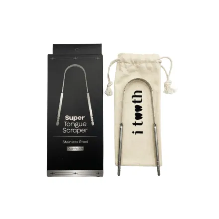 i tooth Super Tongue Scraper Stainless Steel | اي توث كاشط لسان ستانلس ستيل