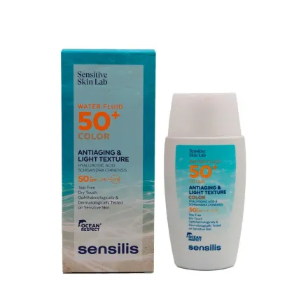 Sensilis Water Fluid 50+ Color Antiaging & Light Texture - 40ml | سينسيليس فلويد مائي ملون SPF50+ بتركيبة خفيفة - 40 مل