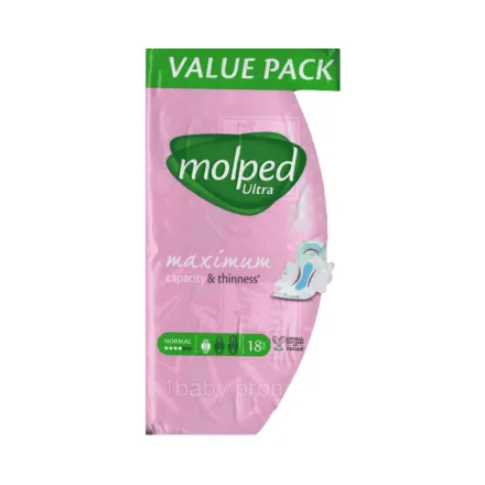 Molped Ultra Max Imum Capacity & Thinness 18 Pcs | مولبيد فوط نسائية رفيعة - 18 قطعة