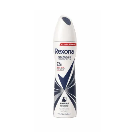 Rexona Women Advanced Protection Invisible Black & White 72h - 200ml |ريكسونا للنساء بخاخ مضاد للتعرق 72 ساعة – 200 مل