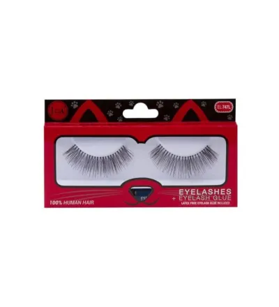 J. Cat Tapered Eyelashes + Eyelash Glue Elt-747L | جي كات رموش اصطناعية مع لاصق