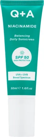 Q+A Balancing sunscreen face cream Spf50 - 50ml | كيو بلس ايه كريم واقي شمسي لموازنة الزيوت spf50 - 50 مل