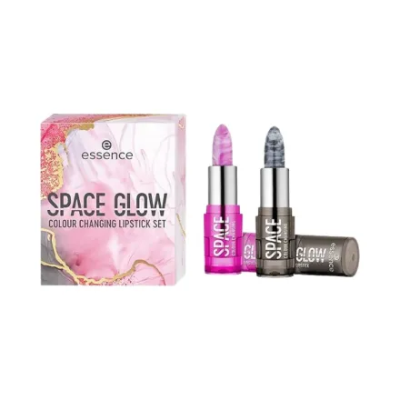Essence Space Glow Colour Changing Lipstick Set - 2*3,2g | ايسنس مجموعة أحمر شفاه متغير اللون - 2*3,2 غرام