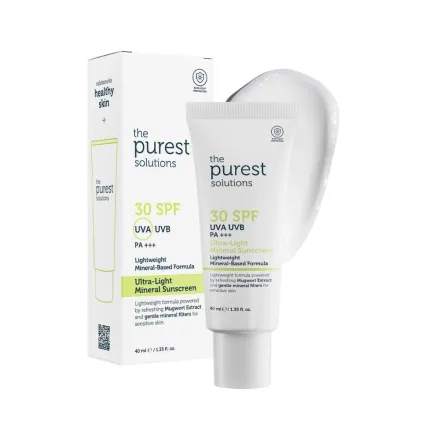 The Purest Solutions Ultra Light Mineral Sunscreen 30 Spf - 40ml | ذا بيورست واقي شمسي spf 30 - 40 مل