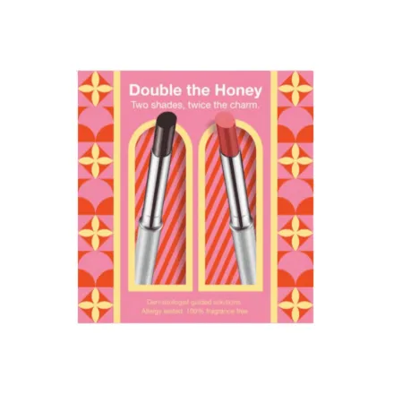 CLINIQUE Double the Honey Set | كلينك مجموعة تحتوي على درجتين من احمر الشفاه