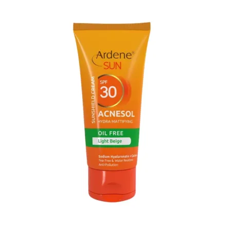 Ardene Light Beige Oil-free Sunscreen Spf30 - 50ml | اردن كريم واقي شمسي خالي من الزيوت بلون بيج فاتح spf30 - 50 مل