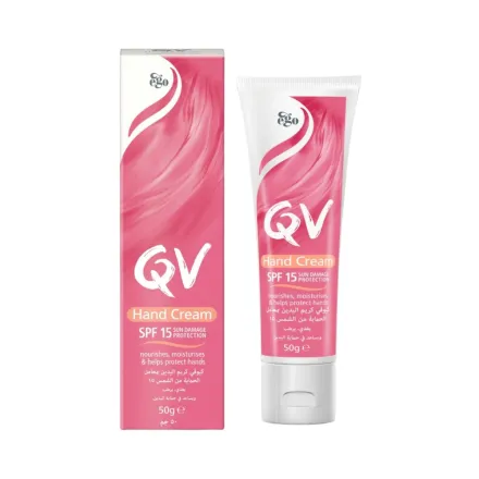 QV Hand Cream Spf15 - 50g| كيو في كريم مرطب لليدين مع عامل حماية من الشمس 15-50 غرام