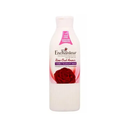 Enchanteur Lotion Visibly Radiant Skin Rose Oud Amous - 250ml | انشانتر لوشن للجسم برائحة الورد - 250 مل