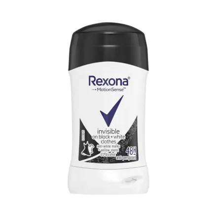 Rexona Invisible Black White for Women - Deodorant Body Stick 48H - 40g | ريكسونا مزيل تعرق لمدة 48 ساعة - 40 غرام