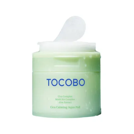 TOCOBO Cica Calming Aqua Pad - 60PCS | توكوبو تونر بادز مسحات مهدئة للبشرة - 60 قطعة