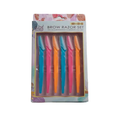 Easy Beauty Brow Razor Set Womens Series | إيزي بيوتي مجموعة شفرات الحواجب للنساء - 6 قطع