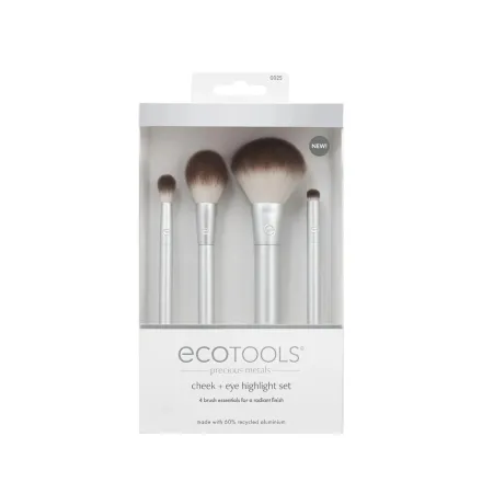 Precious Metals Cheek+Eye Highlight Set 4pcs | مجموعة فرش مكياج - 4 قطع
