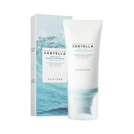 SKIN1004 Madagascar Centella Hyalu-Cica Water-Fit Sun Serum spf 50 - 50ml | سكين1004 واقي شمسي بقوام مائي spf5- - 50 مل