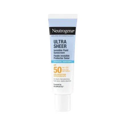 Neutrogena Ultra Sheer Invisible Fluid Sunscreen SPF 50 - 50ml | نيتروجينا واقي شمس سائل غير مرئي ألتر شير SPF 50 - 50مل
