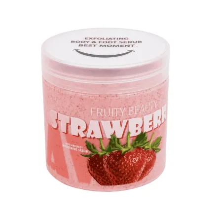 FRUITY BEAUTY Face & Body Whitening Scrub Strawberry - 521ml | فروتي بيوتي مقشر لتفتيح الوجه والجسم بنكهة الفراولة – 521 مل