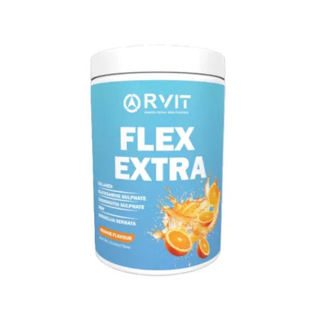 Rvit Flex Extra Orange Flavour - 400g | ارفيت فليكس إكسترا مكمل مسحوق غذائي مصمم لدعم صحة المفاصل والحركة بنكهة البرتقال - 400غ