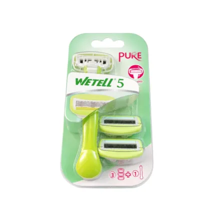WETELL Pure 5 Blades For Women Green | ويتل شفرات حلاقة