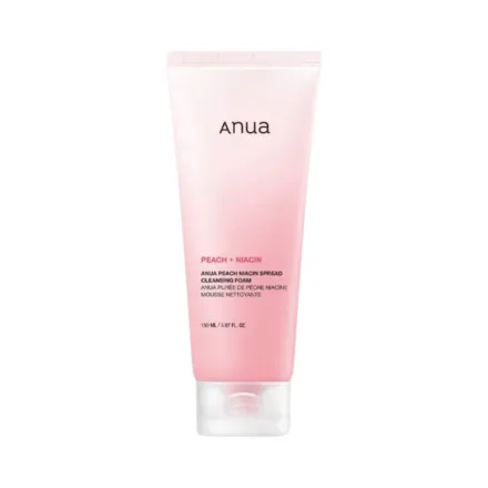 Anua Peach Niacin Spread Cleansing Foam - 150ml | أنوا غسول الوجه بخلاصة الخوخ والنياسين – 150 مل