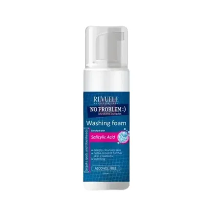 Revuele No Problem Anti Acne & Pimple Foaming Face Wash With Salicylic Acid - 150ml | ريفويل غسول ساليسليك اسيد لحب الشباب - 150 مل