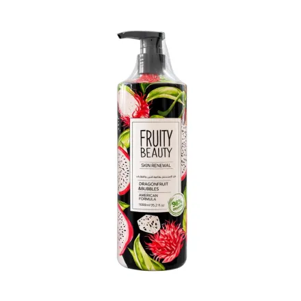 FRUITY BEAUTY Skin Renewal Dragonfruit & Bubbles - 1000ml | فروتي بيوتي شاور جيل دراغون فروت وبابلز – 1000 مل