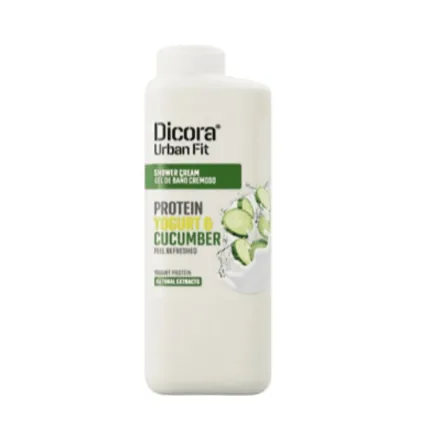 Dicora Urban Fit Protein Yogurt And Cucumber Shower Gel - 400ml | ديكورا سائل استحمام باللبن و الخيار - 400 مل