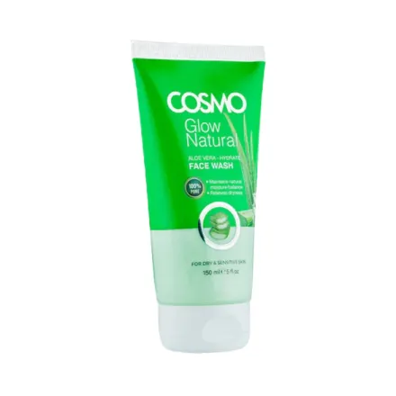 COSMO Glow Natural Aloe Vera - Hydrate Face Wash - 150ml | كوزمو غسول مرطب للوجه بالألوفيرا - 150 مل