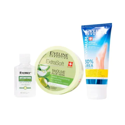 EVELINE Set Cracked 35% Urea - 75ml | ايفلين مجموعة العناية بالبشرة الجافة - 75 مل