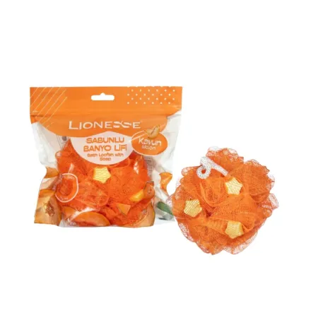 Tarko LIONESSE KAVUN Melon SABUNLU BANYO LIFI Bath Loofah With Soap - 20g | تاركو ليونيس إسفنج استحمام مع صابون برائحة الشمام – 20 جم