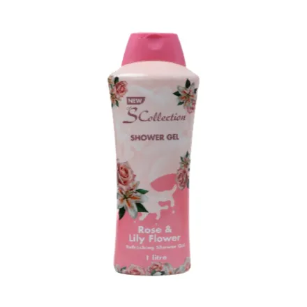 The S Collection Shower Gel Rose & Lily Flower - 1000ml | ذا اس كولكشن جل الاستحمام برائحة الورد - 1000 مل