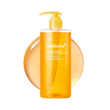 MEDICUBE KOJIC ACID TURMERIC VITA BRIGHTENING BODY WASH - 400ml | ميدي كيوب غسول للجسم بالكركم وحمض الكوجيك - 400 مل