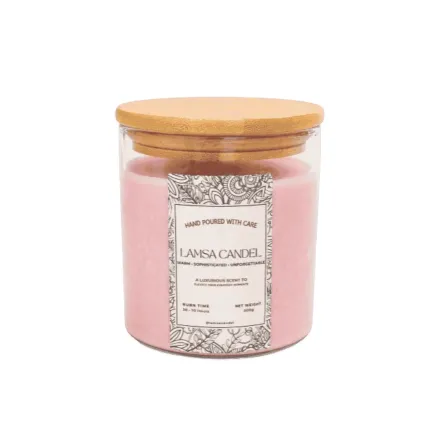 LAMSA Musk & Pomegranate Candle - 500g | لمسة شمعة معطرة - 500غ
