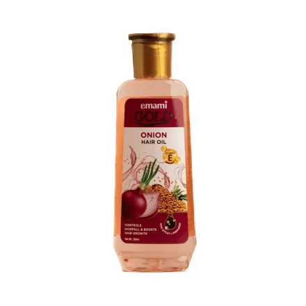 Emami Gold Onion Hair Oil - 200ml | ايمامي 7 اويلز ان ون زيت شعر بالبصل - 200 مل