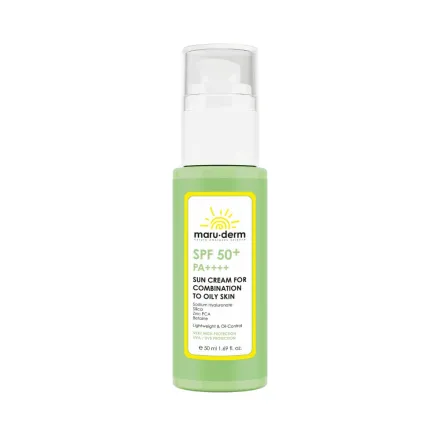 maru.derm SPF 50+ Sun Cream for Combination to Oily Skin - 50ml | مارو.ديرم كريم واقي شمس SPF 50+ للبشرة المختلطة إلى الدهنية - 50مل