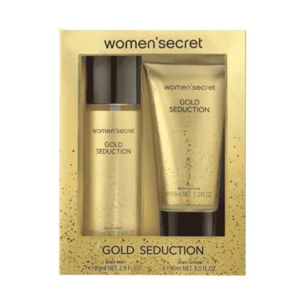 women secret beauty Gold SEDUCTION B.MIST 85ML + B.LOTION - 90ml | وومن سيكريت سيت سبلاس مع لوشن جسم جولد سداكشن للنساء