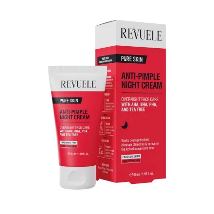Revuele Anti-Pimple Night Cream - 50ml | ريفويل كريم ليلي لعلاج حب الشباب - 50 مل
