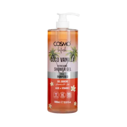COSMO Coco Vanilla Pefreshing Shower Gel - 1000ml | كوزمو جل الاستحمام برائحة جوز الهند والفانيلا - 1000 مل