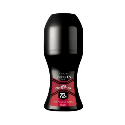 Avon Onduty Men - Max Protection 72h - Anti-perspirant Roll on - 50ml |أفون رول أون مضاد للتعرق للرجال بحماية قصوى 72 ساعة - 50 مل