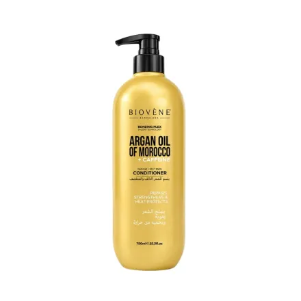 BIOVENE Argan Oil Of Morocco + Caffeine Conditioner - 750ml | بيوفين بلسم زيت الأركان للشعر التالف والمتقصف - 750 مل