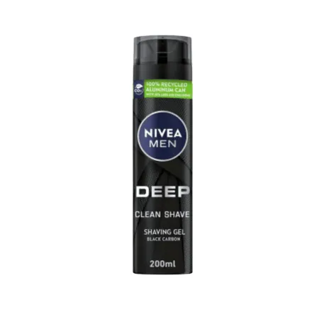 NIVEA Deep Clean Shave Shaving Gel - 200ml | نيفيا جل حلاقة بتنظيف عميق - 200 مل