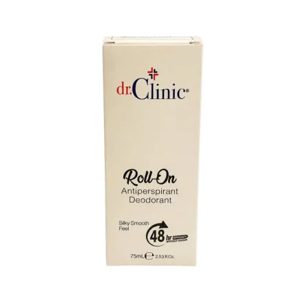 dr.Clinic Roll On Antiperspirant Deodorant Silky Smooth Fell 48Hr - 75ml | دكتور كلينك مزيل عرق رول أون سيلكي سموث - 75مل