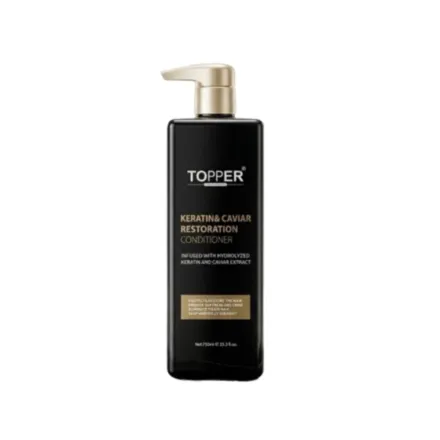 TOPPER PROFESSIONAL Keratin & Caviar Restoration Conditioner - 750ml | توبر بلسم مرمم و مغذ للشعر كيراتين وكافيار - 750مل